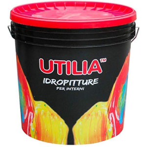 UTILIA IDROPITTURA TRASPIRANTE PER INTERNI A TEMPERA, COLORE BIANCO 14LT