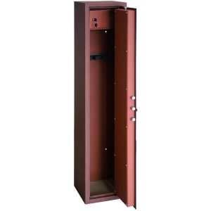 Utilia TOP Security ARMADIO PORTAFUCILI EFFETTO LEGNO 4 posti mm.300x250x1480 h