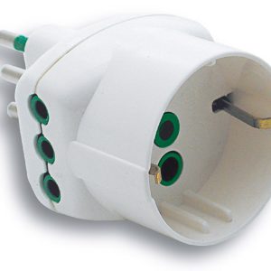 Fanton ADATTATORE TRIPLO 2P+T spina 10A/2 prese 10A+schuko