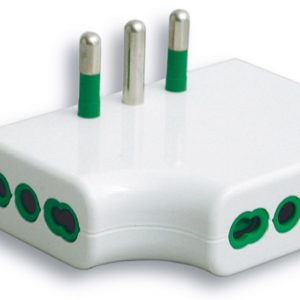 Fanton ADATTATORE TRIPLO PIATTO IN BLISTER 2P+T spina 16A/3 prese 10-16A