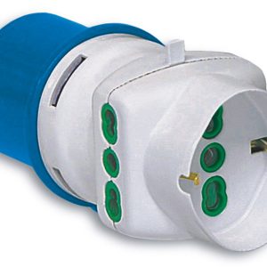 Fanton ADATTATORE INDUSTRIALE CEE 2P+T spina/2 prese 10-16A+schuko