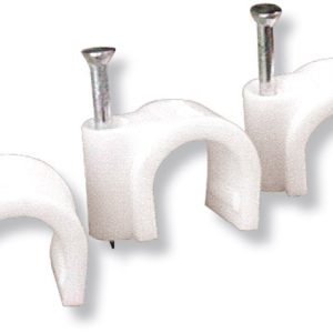 Utilia GRAFFETTA FISSACAVI CON CHIODO 100 PZ. col. Grigio mm. 15-16