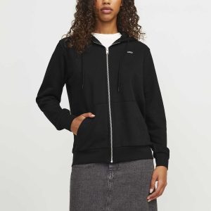 FELPA ABBIE CON ZIP JJXX DA RAGAZZA NERO