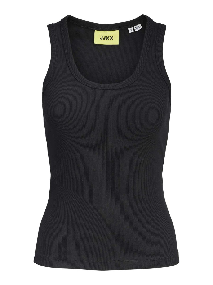 Jjxx JXFRIDA canotta unisex in cotone elasticizzato nera - immagine 3