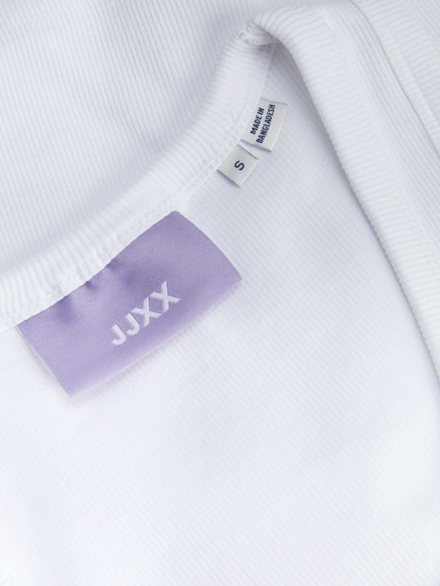 Canotta Jxfrida unisex adulto in cotone elasticizzato bianca - immagine 5