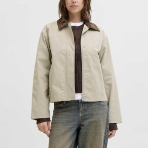 Giubbotto unisex Jjxx Jxwilma utility beige dal taglio boxy