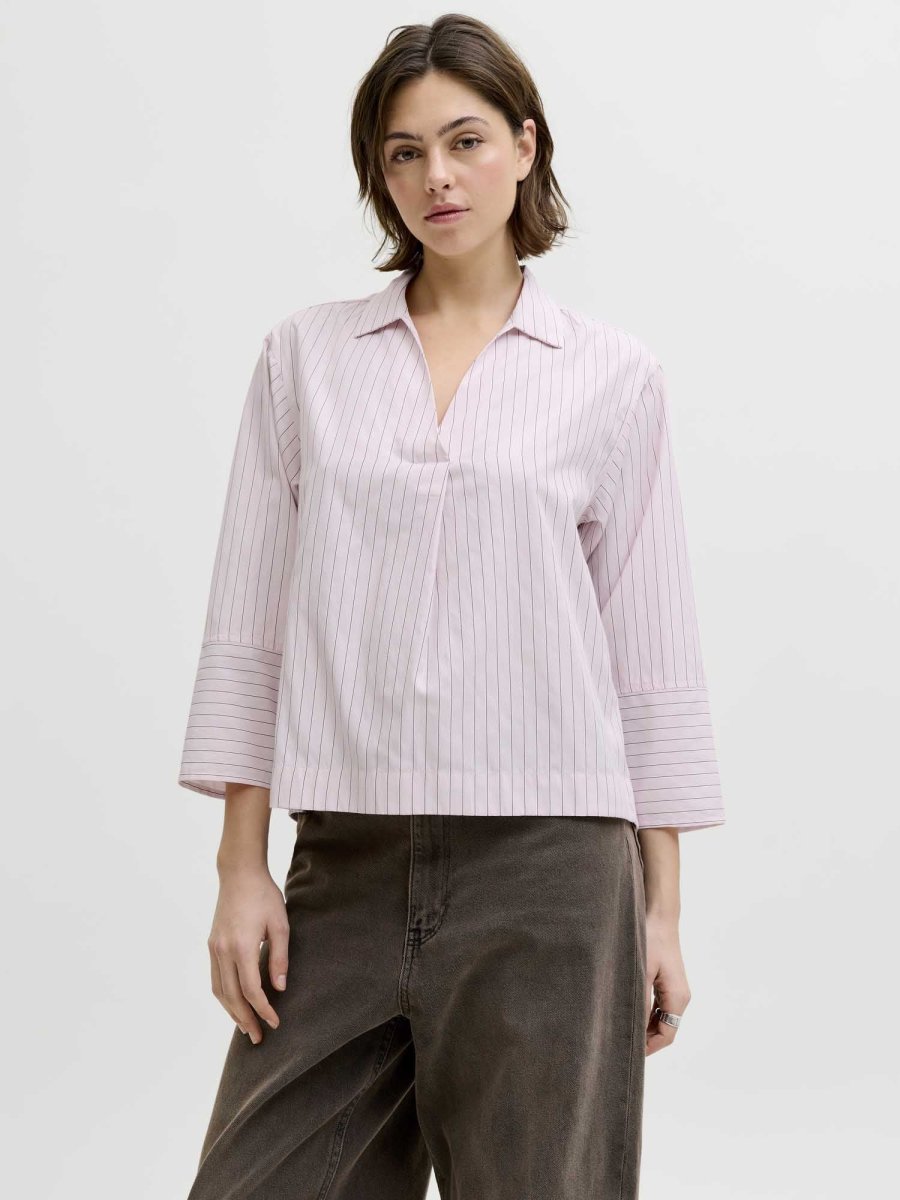 Camicia Jxcaro Poplin unisex in rosa, stile moderno e confortevole - immagine 2