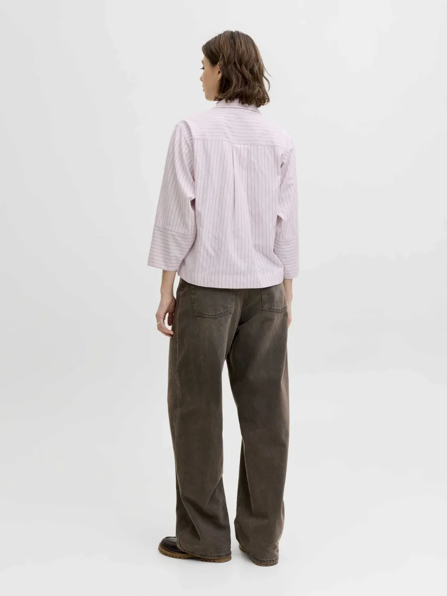 Camicia Jxcaro Poplin unisex in rosa, stile moderno e confortevole - immagine 4