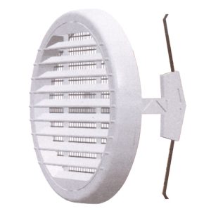 GRIGLIA DI AERAZIONE IN PLASTICA RETE+ZANCHE ? mm. 186 per fori mm. 80-160