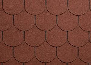 TEGOLE CANADESI BITUMINOSE ” TONDE ROSSE” 2,32 MQ 16PZ