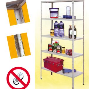 KIT SCAFFALI AD INCASTRO Aste spezzate cm. 100x40x185 h