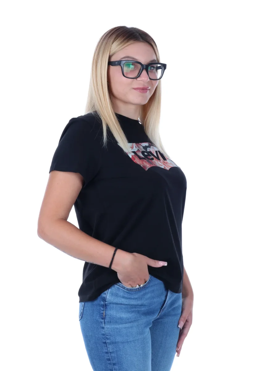 T-SHIRT CON STAMPA LEVI'S DONNA NERO - immagine 9
