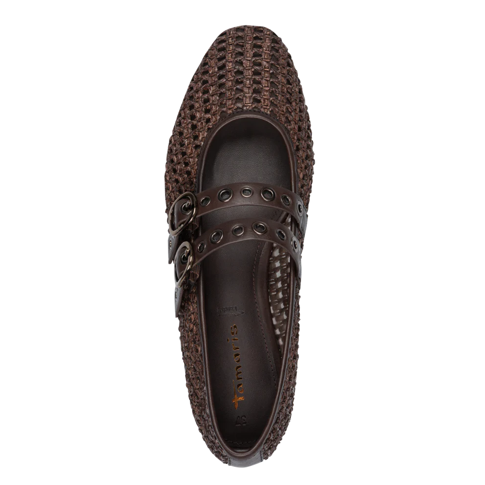 Ballerine Tamaris Lorita unisex adulte in colore marrone intrecciato - immagine 4