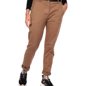 PANTALONE CASUAL CON CINTURA MISS LOVE DA DONNA CAMMELLO