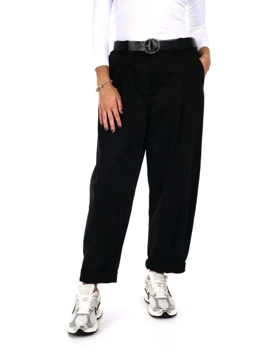 PANTALONE BALLOON MISS LOVE DA DONNA NERO - immagine 2