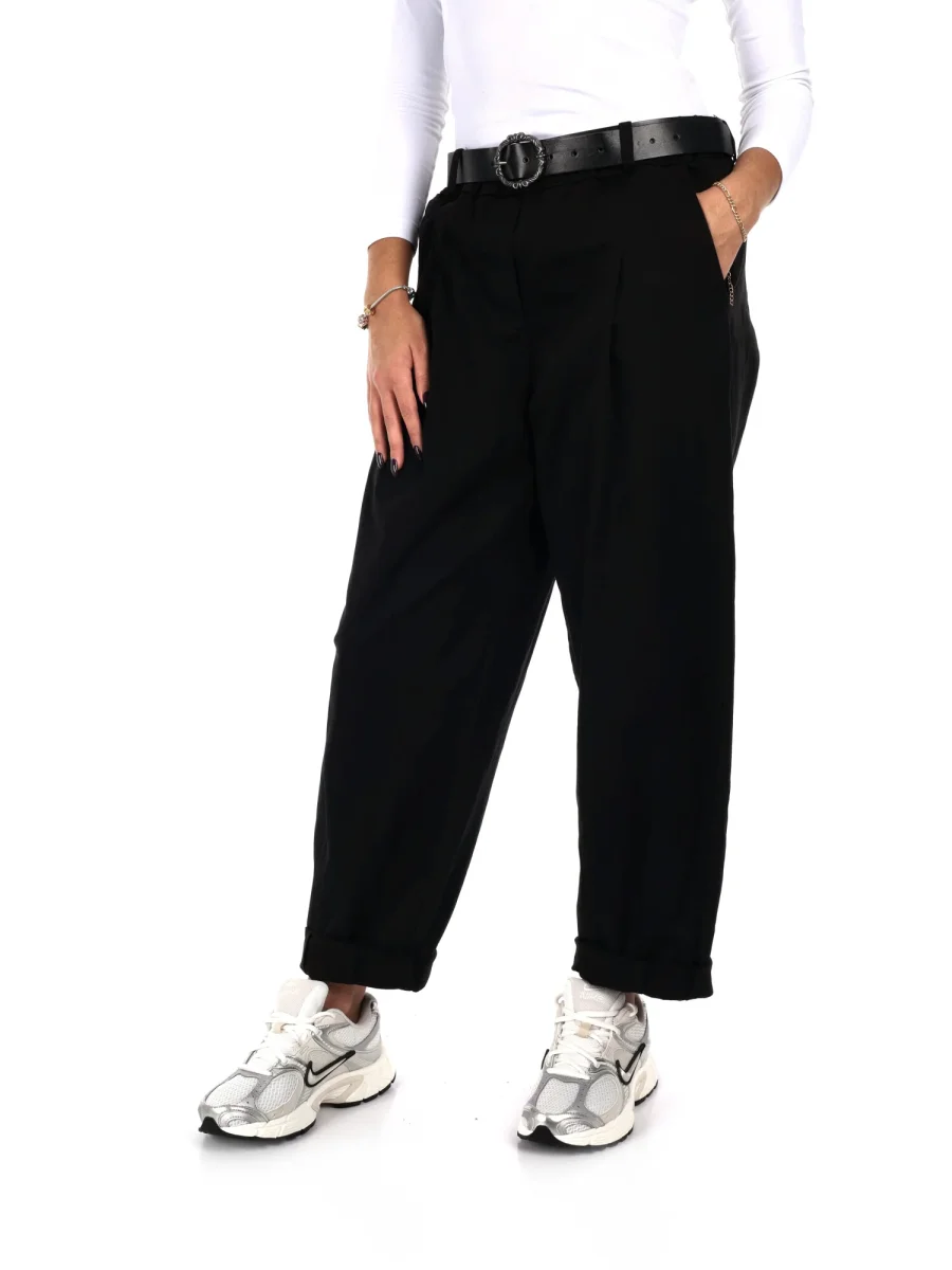 PANTALONE BALLOON MISS LOVE DA DONNA NERO - immagine 3