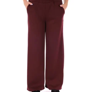 PANTALONE SPORTIVO WIDE LEG MISS LOVE DA DONNA BORDEAUX