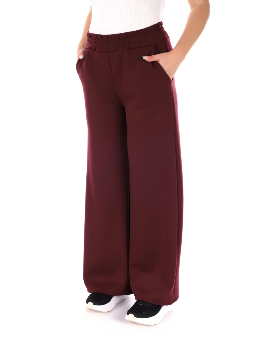 PANTALONE SPORTIVO WIDE LEG MISS LOVE DA DONNA BORDEAUX - immagine 3