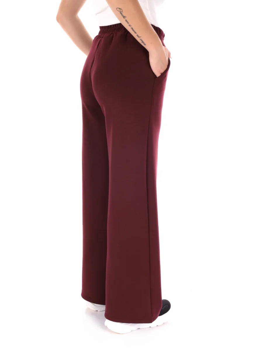 PANTALONE SPORTIVO WIDE LEG MISS LOVE DA DONNA BORDEAUX - immagine 7