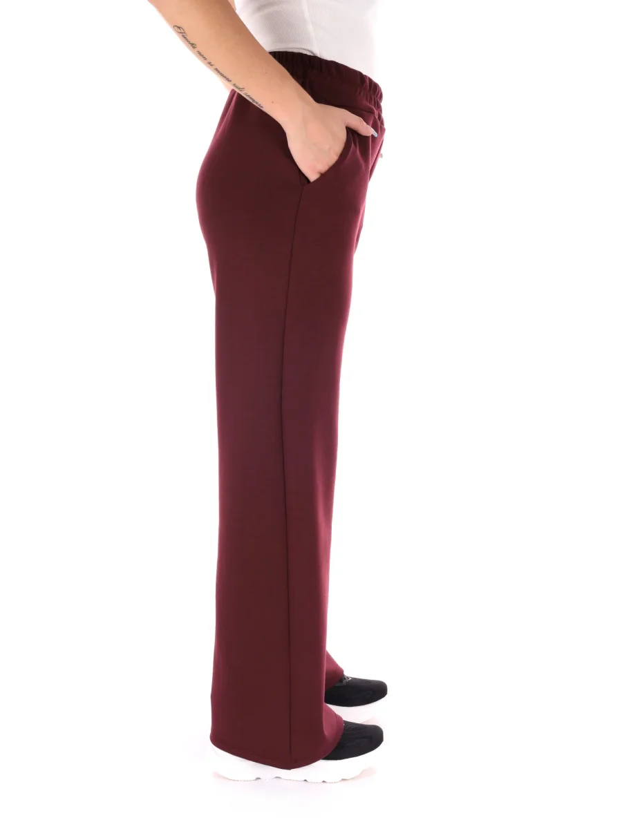 PANTALONE SPORTIVO WIDE LEG MISS LOVE DA DONNA BORDEAUX - immagine 8