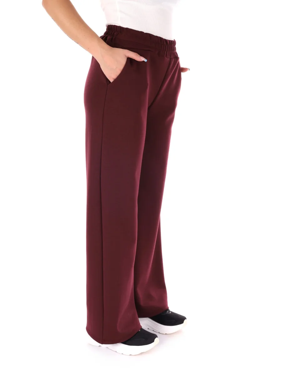 PANTALONE SPORTIVO WIDE LEG MISS LOVE DA DONNA BORDEAUX - immagine 9