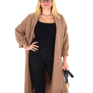 MAXI MAGLIA CON CINTURA MISS LOVE DA DONNA BEIGE