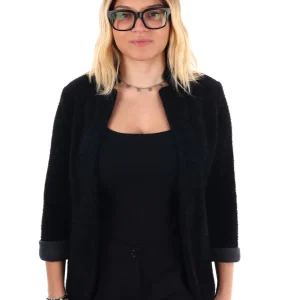 BLAZER STRUTTURATO MISS LOVE DA DONNA NERO