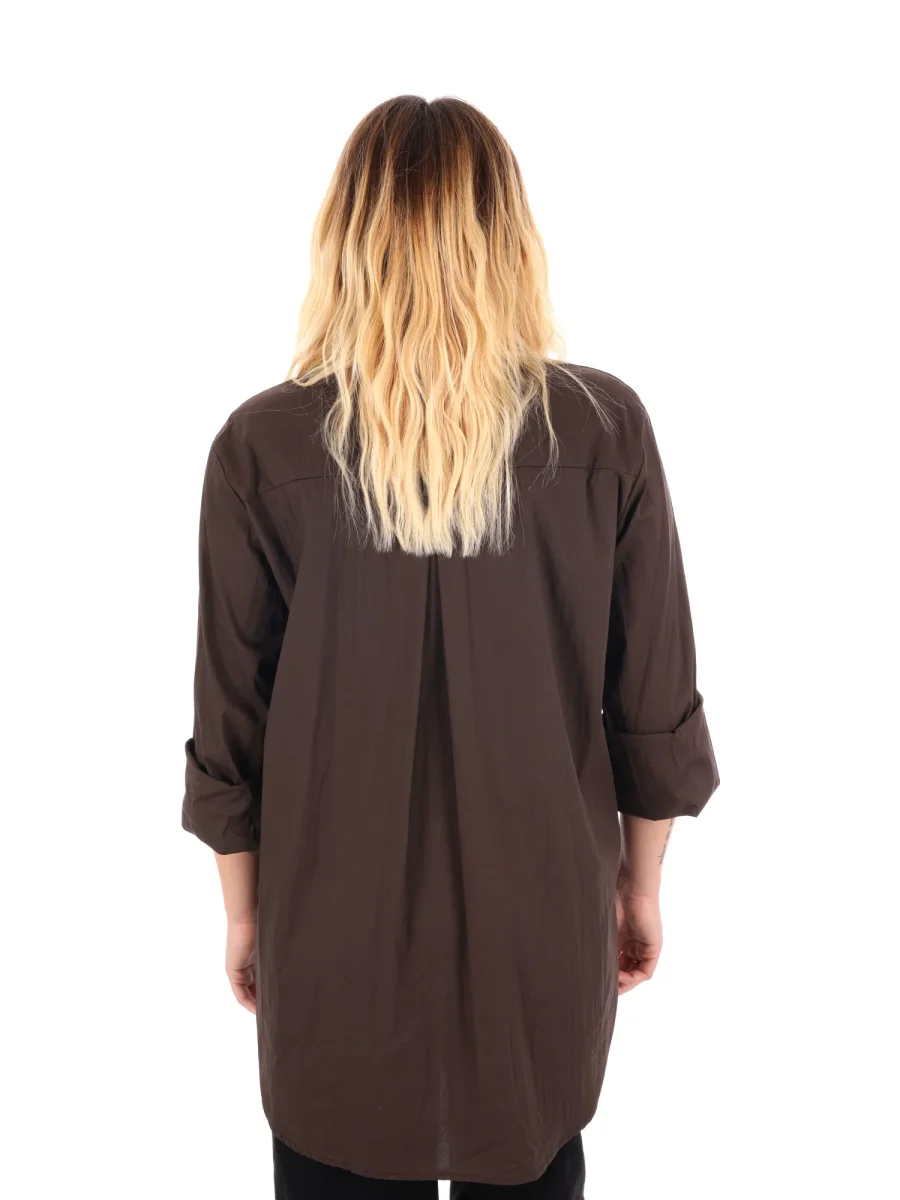 CAMICIA LUNGA MISS LOVE DA DONNA MARRONE - immagine 6