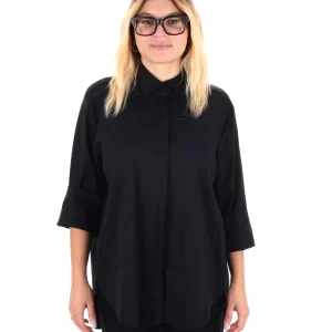 CAMICIA LUNGA MISS LOVE DA DONNA NERO