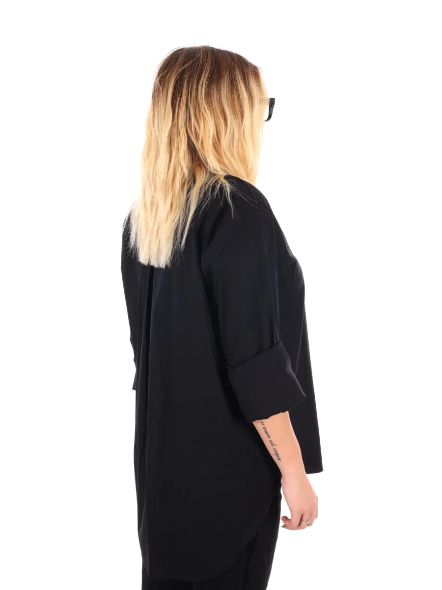CAMICIA LUNGA MISS LOVE DA DONNA NERO - immagine 7