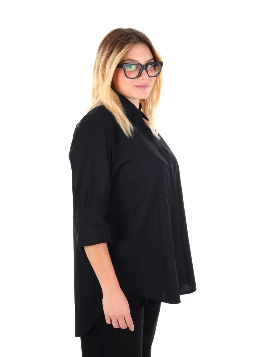 CAMICIA LUNGA MISS LOVE DA DONNA NERO - immagine 9
