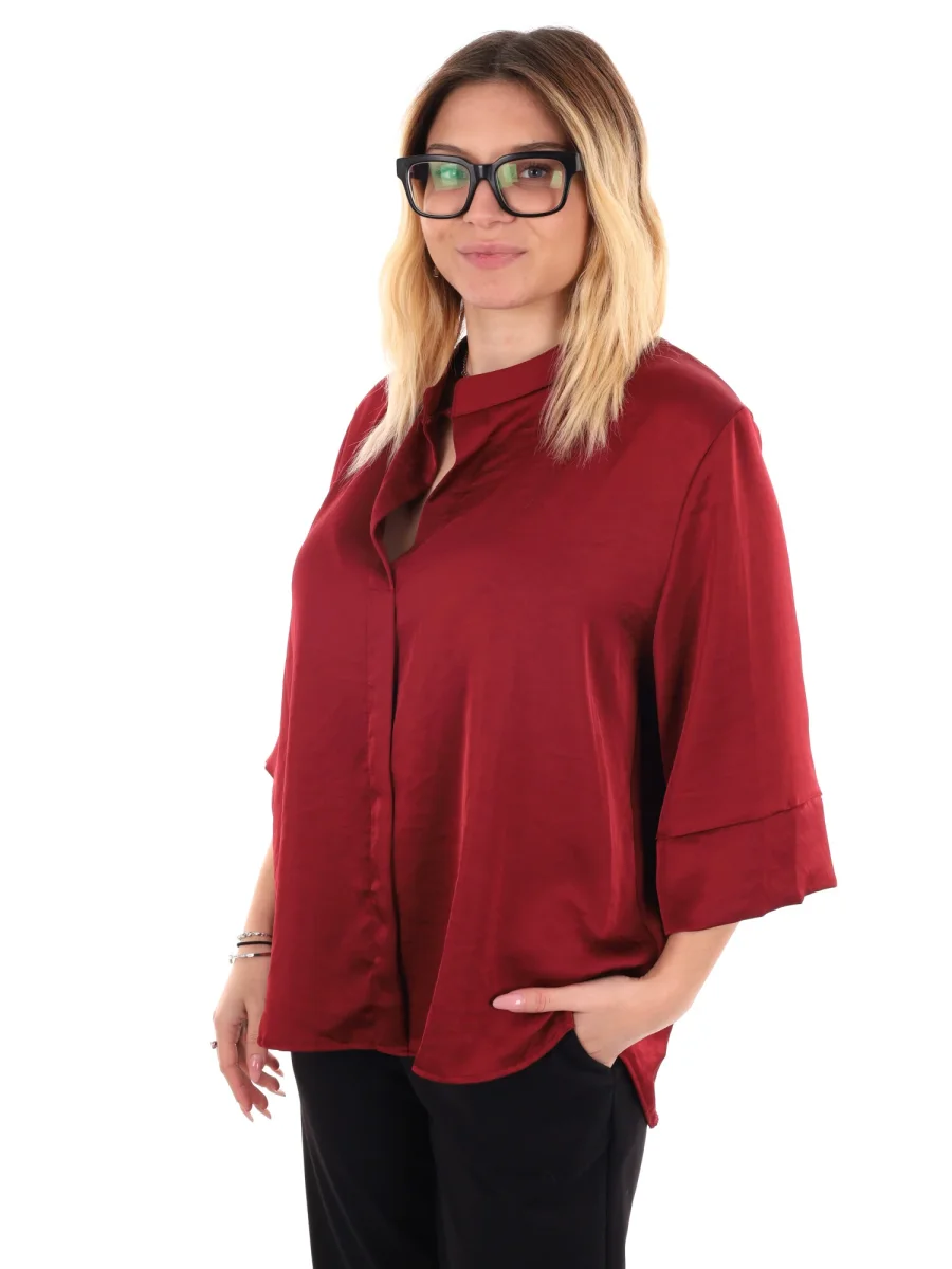 CAMICIA KIMONO MISS LOVE DA DONNA BORDEAUX