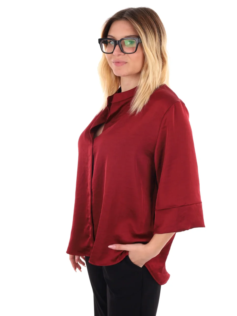 CAMICIA KIMONO MISS LOVE DA DONNA BORDEAUX - immagine 3