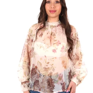 BLOUSA PANNA MULTICOLOR MISS LOVE CON FIOCCO DA DONNA