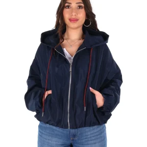 GIUBBINO BLU MISS LOVE CROPPED ACETATO DA DONNA