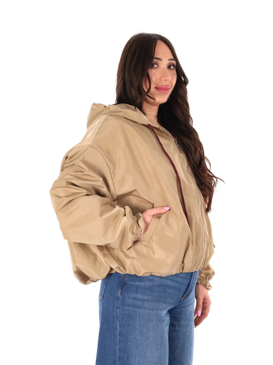 GIUBBINO CAMMEL MISS LOVE CROPPED ACETATO DA DONNA - immagine 9