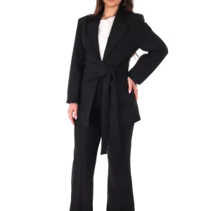 COMPLETO NERO MISS LOVE CON FIOCCO IN VITA DA DONNA