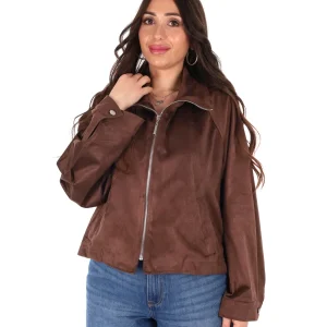 GIACCA CIOCCOLATO MISS LOVE SCAMOSCIATA DA DONNA