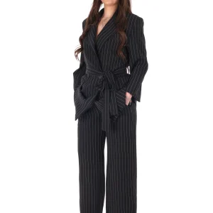 COMPLETO NERO MISS LOVE GESSATO DA DONNA