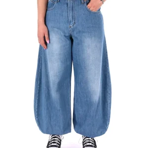 JEANS IN DENIM STONEWASH MISS LOVE BALLOON DA DONNA