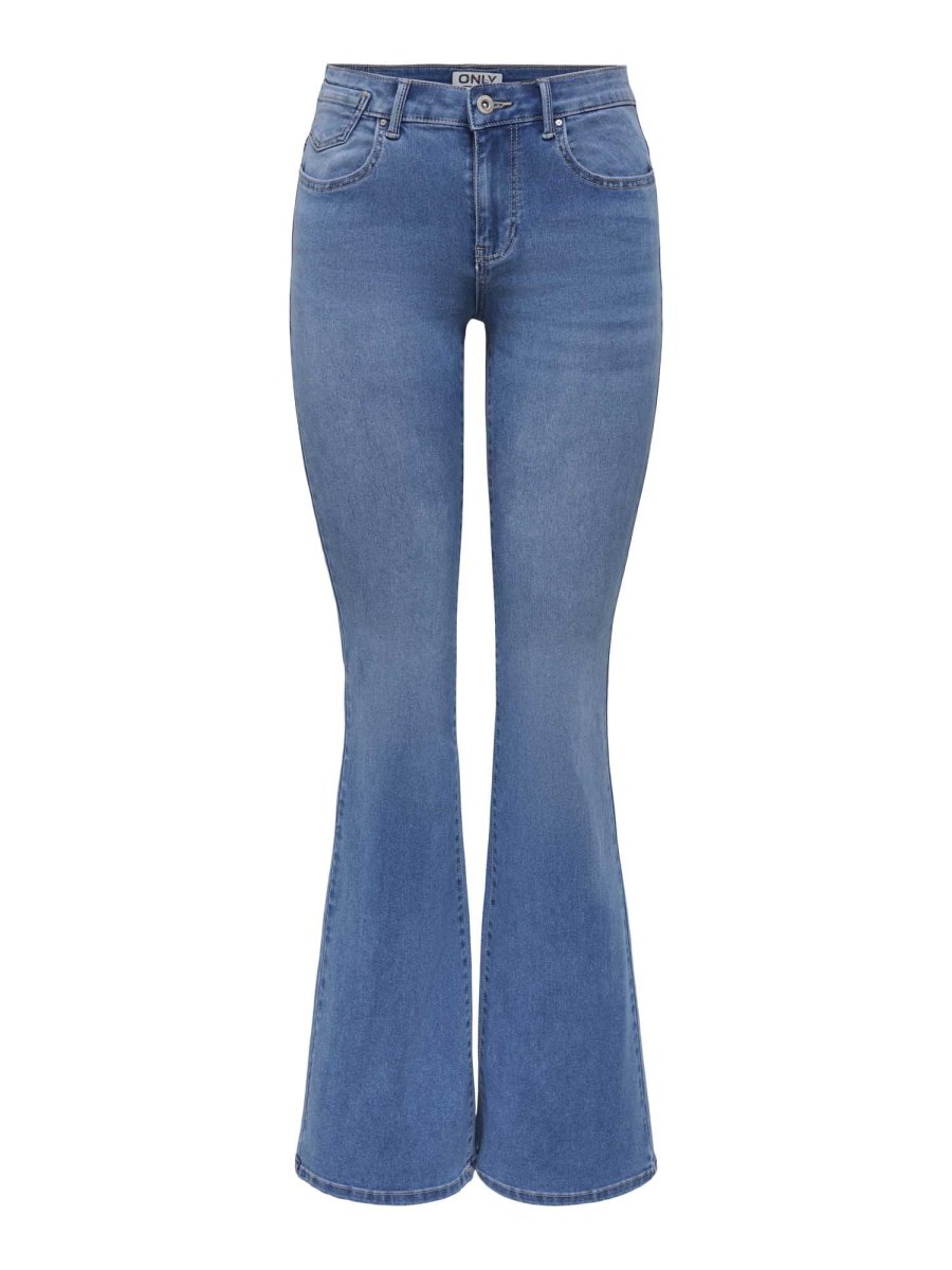 Jeans Onlreese Flared con vita media unisex in denim medio - immagine 2