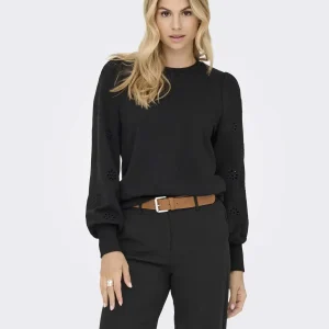 Felpa unisex adulto Only con ricamo in nero dal taglio regular