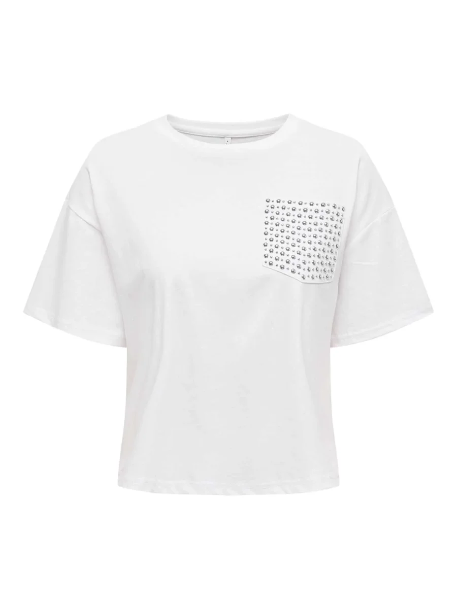T-shirt Onlterza di Only unisex adulto bianca a maniche corte - immagine 3
