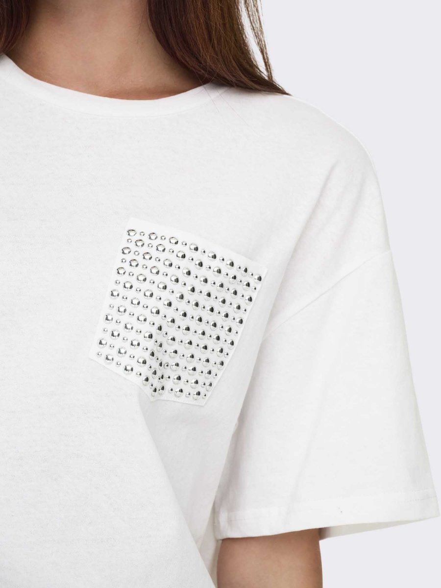 T-shirt Onlterza di Only unisex adulto bianca a maniche corte - immagine 5