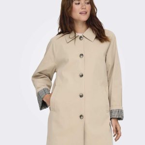 Only Onlorchid, giubbotto unisex adulto color beige con collo classico