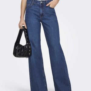 Only Madisson, jeans wide leg dark da uomo e donna
