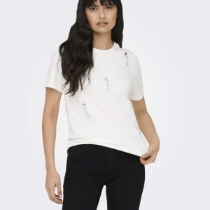 T-shirt maniche corte Only unisex adulto color cloud