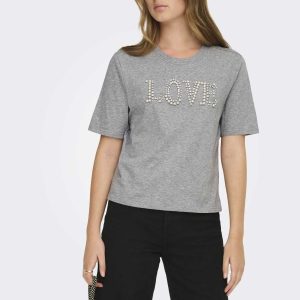 T-shirt maniche corte unisex Only in grigio versatile