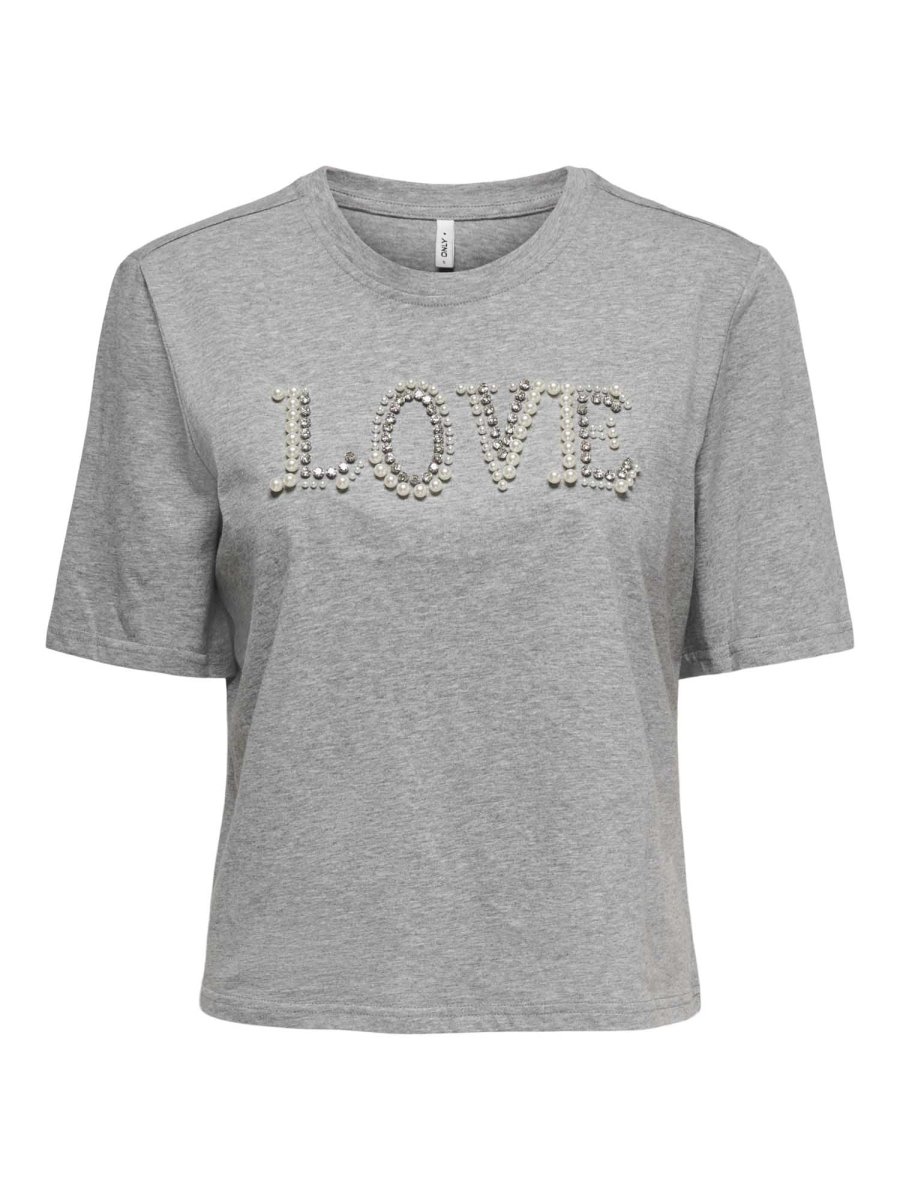 T-shirt maniche corte unisex Only in grigio versatile - immagine 3