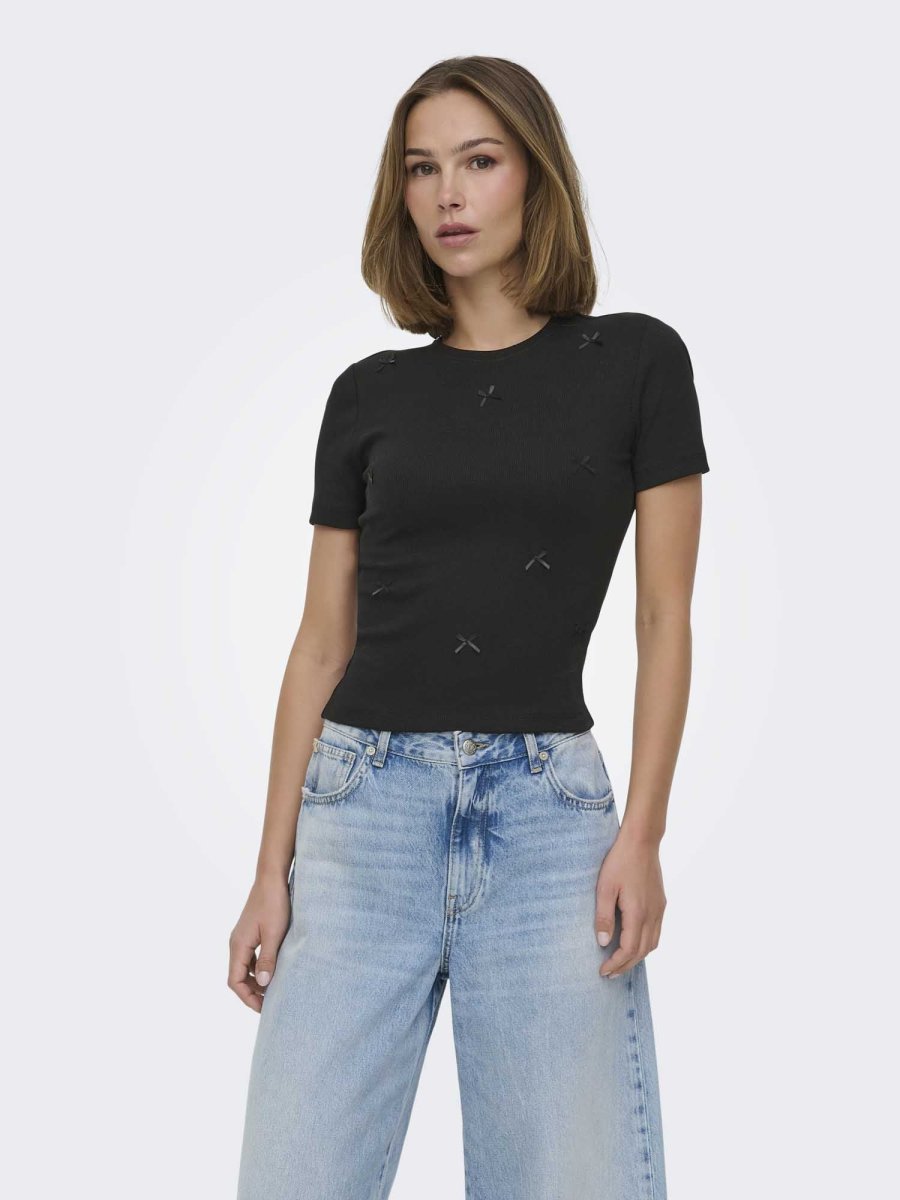 T-shirt maniche corte unisex Only nera versatile - immagine 2